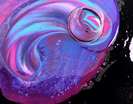 Akvarell festés nyitott pohárral – Megfesteni a galaxist